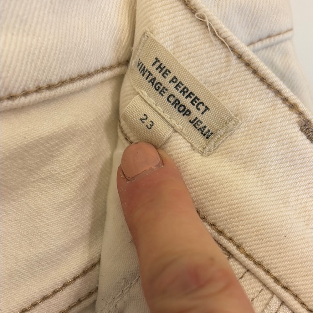 Madewell Classic Ecru Women's Jeans “the perfect vintage crop” - Picture 3 of 4